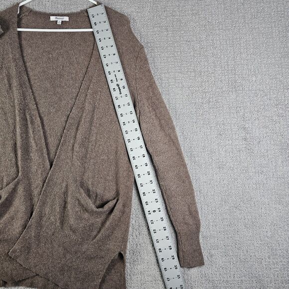 Madewell Merino Alpaca Wool Blend Open Cardigan Sweater Womens XS Brown Knit - Picture 8 of 9